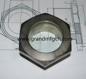 male BSP thread 1-1/4&quot; steel fused sight windows,indicators with natural glass