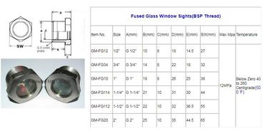 G2&quot; refrigeration equipment fused steel sight glass,fused sight window,oil sight glass,preofessional manufacturer China