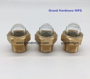 male NPT pipe threads 1/2 inch dome oil level glass sights with natural glass for truck radiators