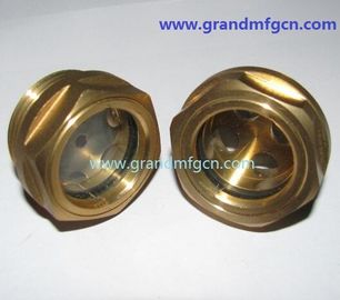 Metric thread M42x1.5 M36X1.5 M33X1.5 brass oil level sight glass with stainless steel reflector no finishing , China