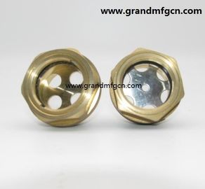 Metric thread M42x1.5 M36X1.5 M33X1.5 brass oil level sight glass with stainless steel reflector no finishing , China