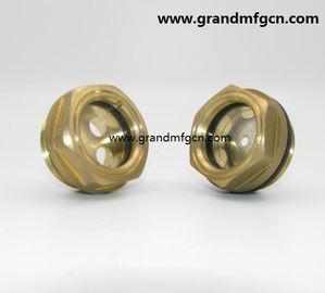 Metric thread M42x1.5 M36X1.5 M33X1.5 brass oil level sight glass with stainless steel reflector no finishing , China