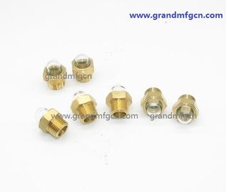 male NPT BSP pipe threads 1&quot; radiator dome oil level glass sight with natural glass OEM and ODM service