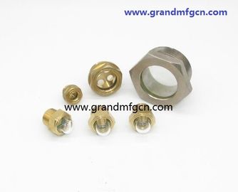 male NPT BSP pipe threads 1&quot; radiator dome oil level glass sight with natural glass OEM and ODM service