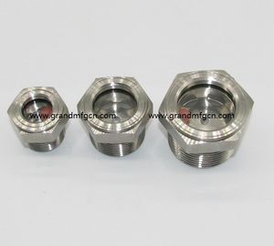 male NPT BSP thread 1 inch Stainless Steel 304 bulls eye sight glass with tempered glass