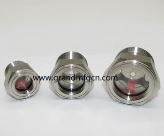 NPT 1&quot; 2&quot; stainless steel oil level glass sights with SS 304 reflector and plastic ball , China
