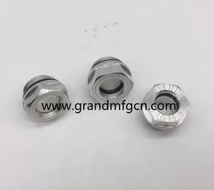 male BSP G thread custom blower aluminium oil level sight glasses with 3mm glass professional manufacturer in China
