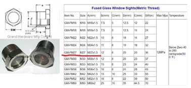 NPT 1&quot; BITZER refrigeration fused steel sight glass with red ball fused sight window sight glass manufacturer China