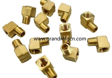 Custom Brass forged Turning parts brass elbow connector fittings NPT BSP Metric thread