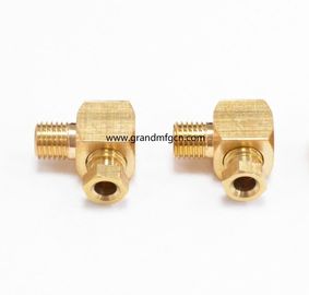 Custom PPL Brass CNC Machined parts brass elbow connector malexfemale NPT BSP Metric thread