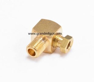 Custom PPL Brass CNC Machined parts 1/4 inch brass elbow connector malexfemale NPT BSP Metric thread