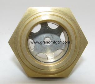 BSP thread 1 1/2&quot; 1 1/4&quot; 1&quot; brass oil level sight glass with reflector no finishing , China