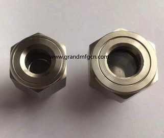 NPT 1/4 pressure stainless steel oil sight glasses SS304 100 bar for turbine chamber OEM and ODM service