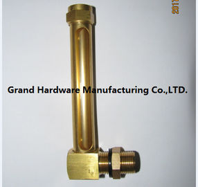 male NPT thread 1/4&quot; natural brass oil sight glass level gauge for oil level checing quartz glass tube ODM OEM welcome