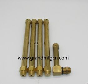 male NPT thread 1/4&quot; natural brass oil sight glass level gauge for oil level checing quartz glass tube ODM OEM welcome