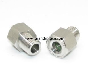 NPT 3/8 pressure stainless steel oil sight glasses SS304 100 bar  turbine chamber OEM and ODM service