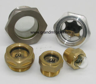 male Metric thread M22x1.5 industrial equipment oil level glass sights with natural glass OEM and ODM service