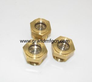 male Metric thread M22x1.5 industrial equipment oil level glass sights with natural glass OEM and ODM service