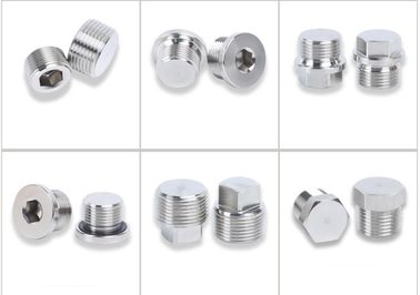 hydraulic SUS304 plug custom SS304 stainless steel hexagon plugs square plug