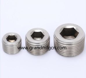 hydraulic SUS304 plug custom hexagon plugs stainless steel casting octagonal plugs square plug