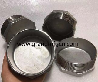 male thread OEM stainless steel precision machined &amp; turned down parts natural finishing