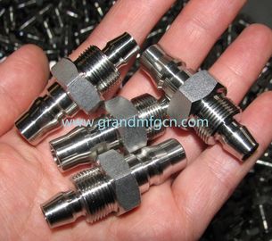 male thread OEM stainless steel precision machined &amp; turned down parts natural finishing