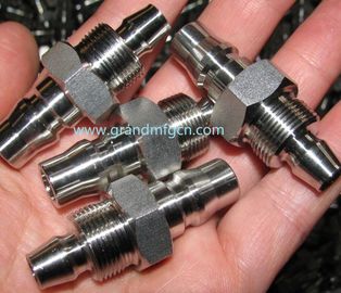male thread OEM stainless steel precision machined &amp; turned down parts natural finishing