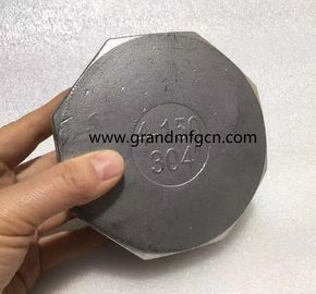 male thread OEM stainless steel precision machined &amp; turned down parts octagonal SS304 plugs