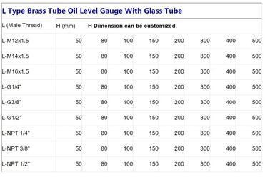 NPT thread 1/4&quot; observation brass oil level sight gauge for oil container
