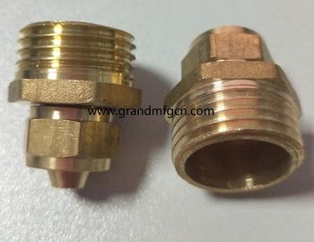 custom precision metal machined parts quality brass turned parts NPT male thread in common use