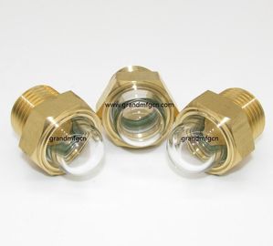 male BSP pipe threads NPT 1&quot; pump dome oil level glass sights with natural glass OEM and ODM service