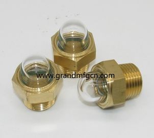male Metric threads M20X1.5 M22X1.5 pump domed oil level sight window sight gauge nickel plated with glass