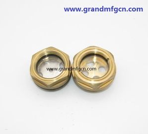 Metric thread M16 M18x1.5 hydraulic oil tank brass oil level sight glass with reflector no finishing , China
