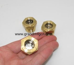 BSP 1/4&quot; 1/2 INCH hydraulic oil tank brass oil level sight glass with reflector no finishing , China