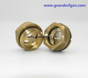 BSP 3/8&quot; 1/2&quot; hydraulic oil tank brass / aluminum oil level sight glass with reflector no finishing , China