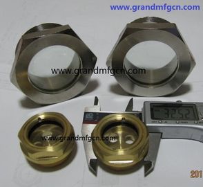 BSP 3/8&quot; 1/2&quot; hydraulic oil tank brass / aluminum oil level sight gauge indicator with reflector no finishing , China