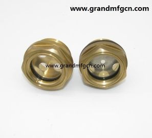 BSP 3/8&quot; 1/2&quot; hydraulic oil tank brass / aluminum oil level sight gauge indicator with reflector no finishing , China