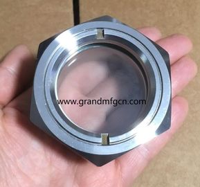 Metric thread M33X1.5 M36X1.5 glass lined reactor SS304 observation sight glass sight window oil level check gauges