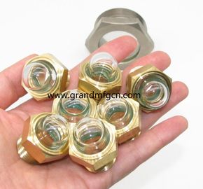 male NPT pipe threads 1/2 inch domed shaped flow liquid level gauge oil level sight glass indicator for pumps custom