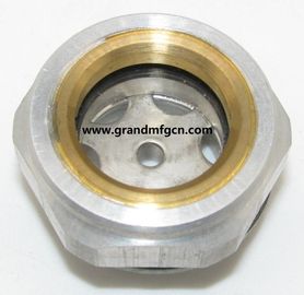 Aluminum alloy oil standard Oil mirror Hexagon screw-in oil window oil level sight gauge indicators male Metric thread