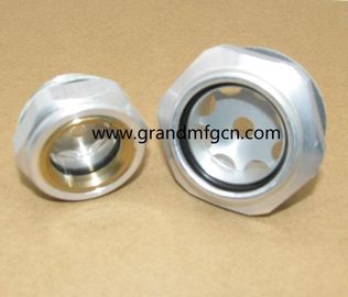 Aluminum alloy oil standard Oil mirror Hexagon screw-in oil window oil level sight gauge indicators male Metric thread