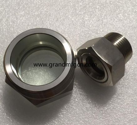 NPT 3/4 1/2 inch stainless steel 304 oil lubrication system visual oil level indicator BHO oil sight glasse gauges