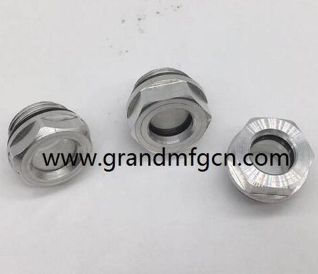 Aluminum oil standard Oil mirror Hexagon screw-in G1/2 Aluminum Natural glass Tempered Oil level sight glass