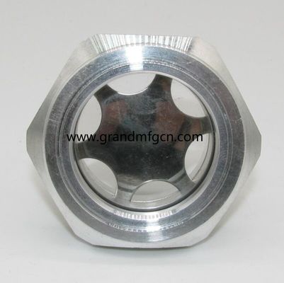 Aluminum oil standard Oil mirror Hexagon screw-in G1/2 Aluminum Natural glass Tempered Oil level sight glass