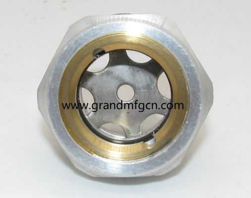 Aluminum Oil mirror Hexagon screw-in G1/2 Aluminum Natural glass Tempered Oil level sight glass for piston compressor