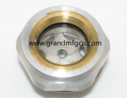 M42x1.5 aluminum oil level sight glass oil gauge with ss304 reflector 1Mpa pressure for Gearboxes bsp thread G1-1/4 inch