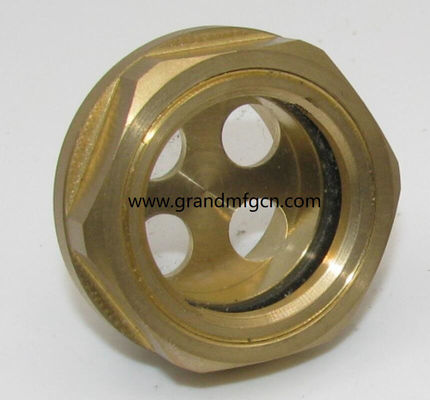Hydraulic Worm Compressor accessories screw high temperature in brass oil sight glass level window oil level