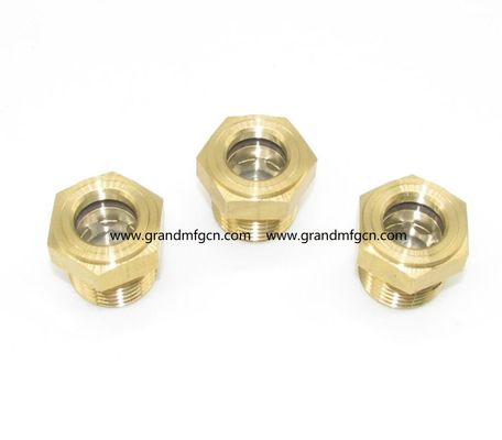 Hydraulic Worm Compressor accessories screw high temperature in brass oil sight glass level window oil level