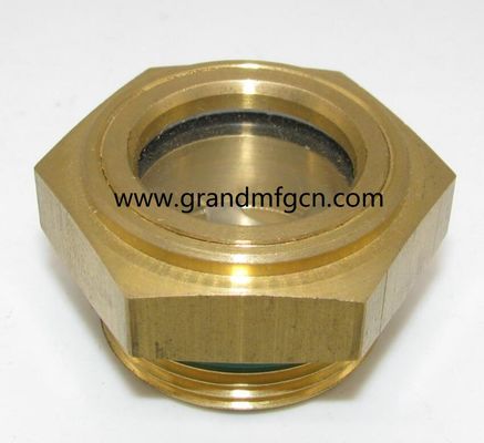 Hydraulic Worm Compressor accessories screw high temperature in brass oil sight glass level window oil level