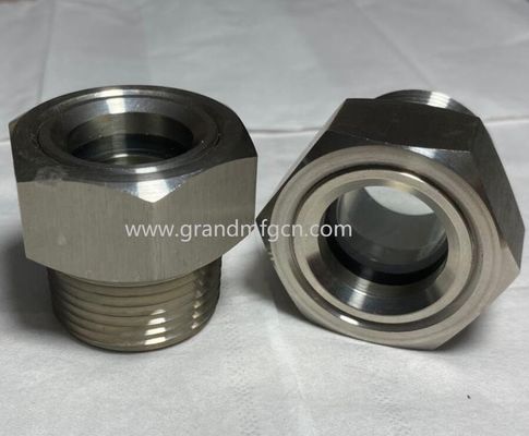 M27X1.5 stainless steel 304 oil sight glass window in stock hex Oil level sight glass oil level gauge indicatiors